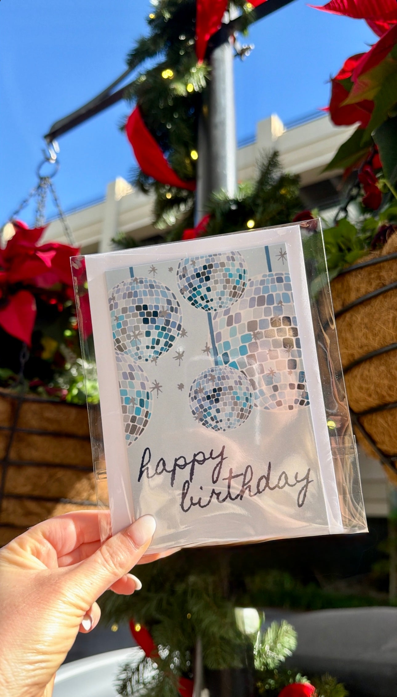 Happy Birthday Disco Balls Greeting Card