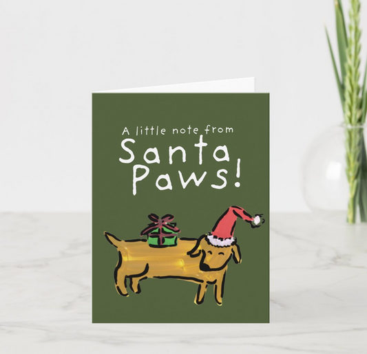 A Little Note From Santa Paws Card