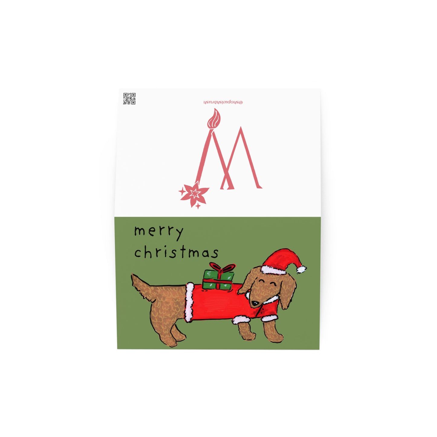 Merry Christmas Dachshund Card