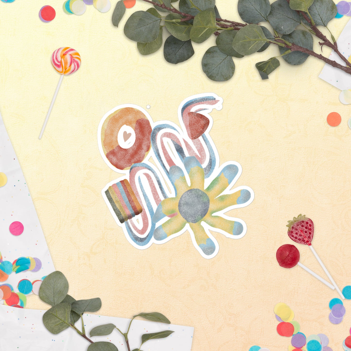 Large Candy Pile Bubble-Free Sticker