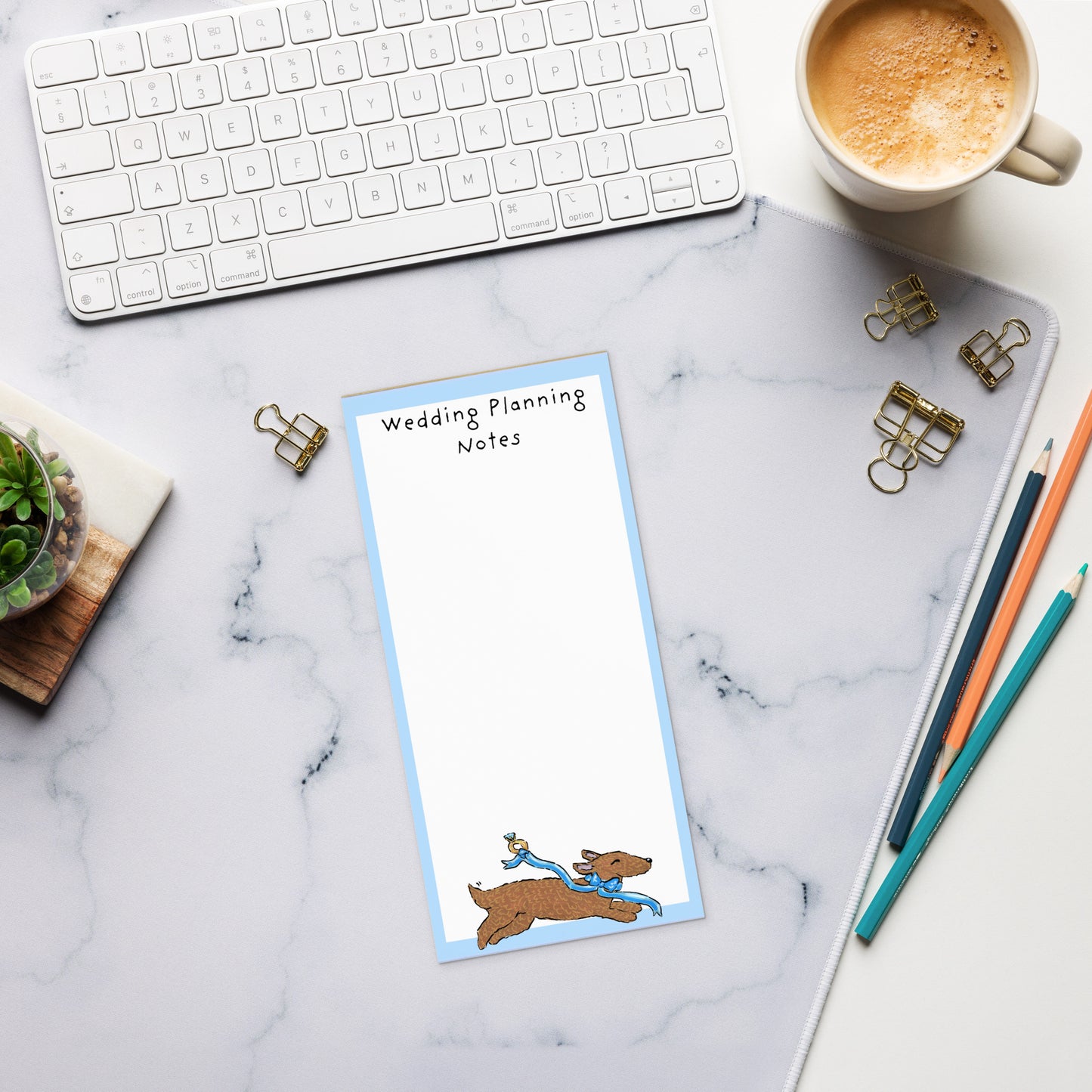 Wedding Planning Notes Dachshund Magnetic Notepad
