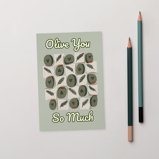 Olive You So Much Postcard