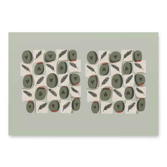 Olives & Cheese Wrapping Paper Sheets