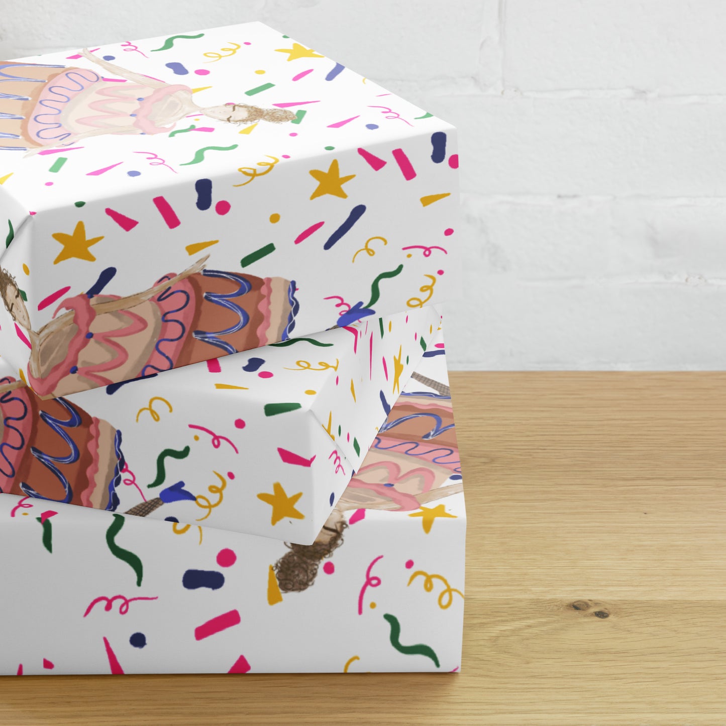 Sprinkle Cake Lady Wrapping Paper