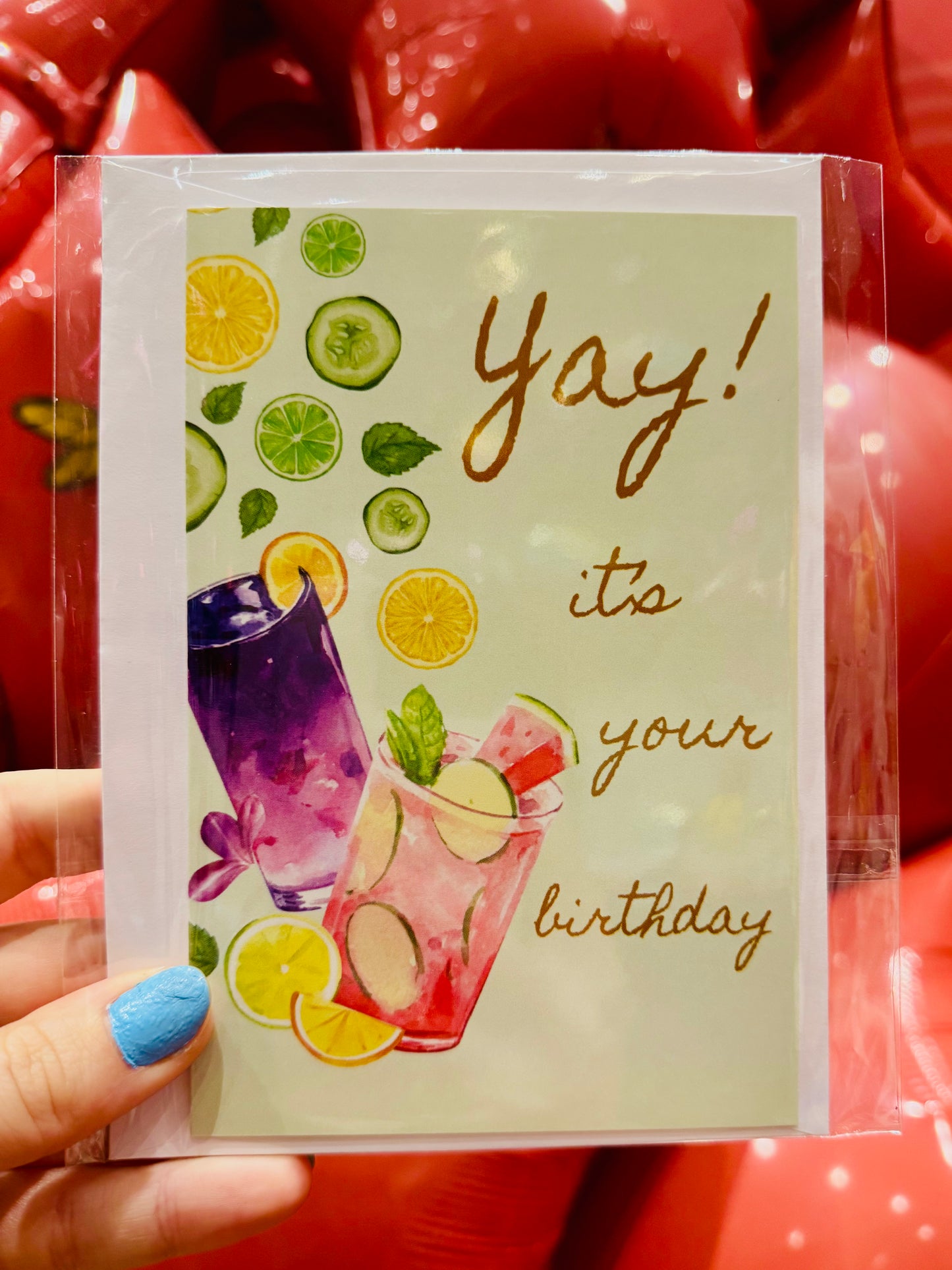 Birthday Cocktail Greeting Card