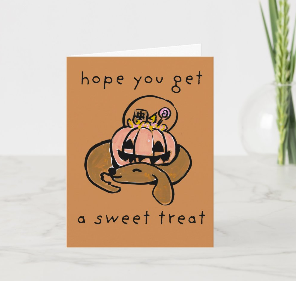 Sweet Treat Dachshund Halloween Card