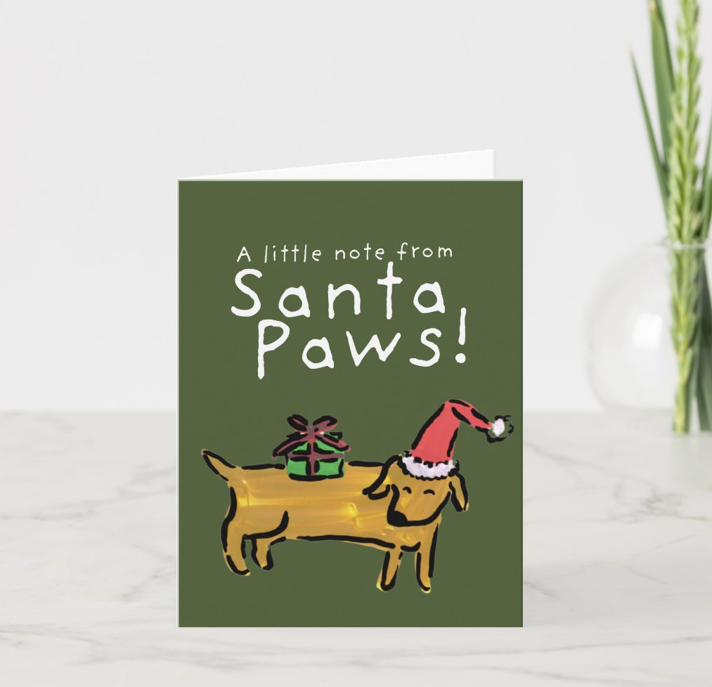 A Little Note From Santa Paws Card