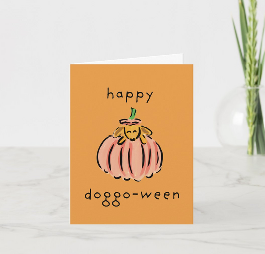 Happy Doggo-ween Halloween Card