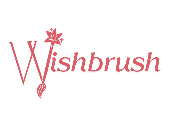 Wishbrush full word logo on transparent background