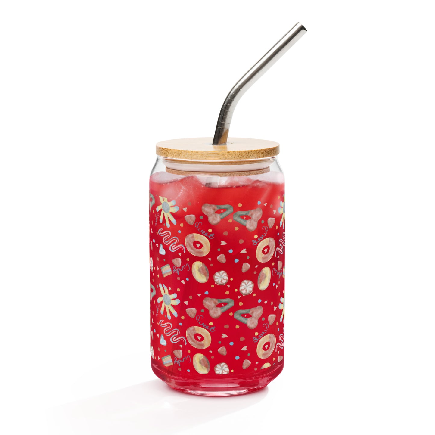 Transparent Sugar Candy Can-Shaped Glass Cup