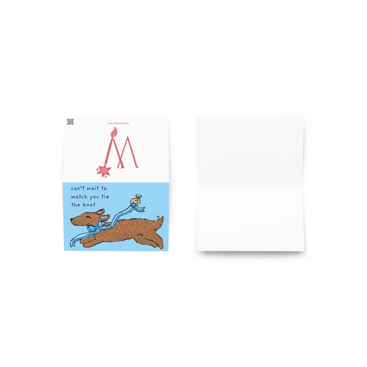 Tie the Knot Wedding Dachshund Card