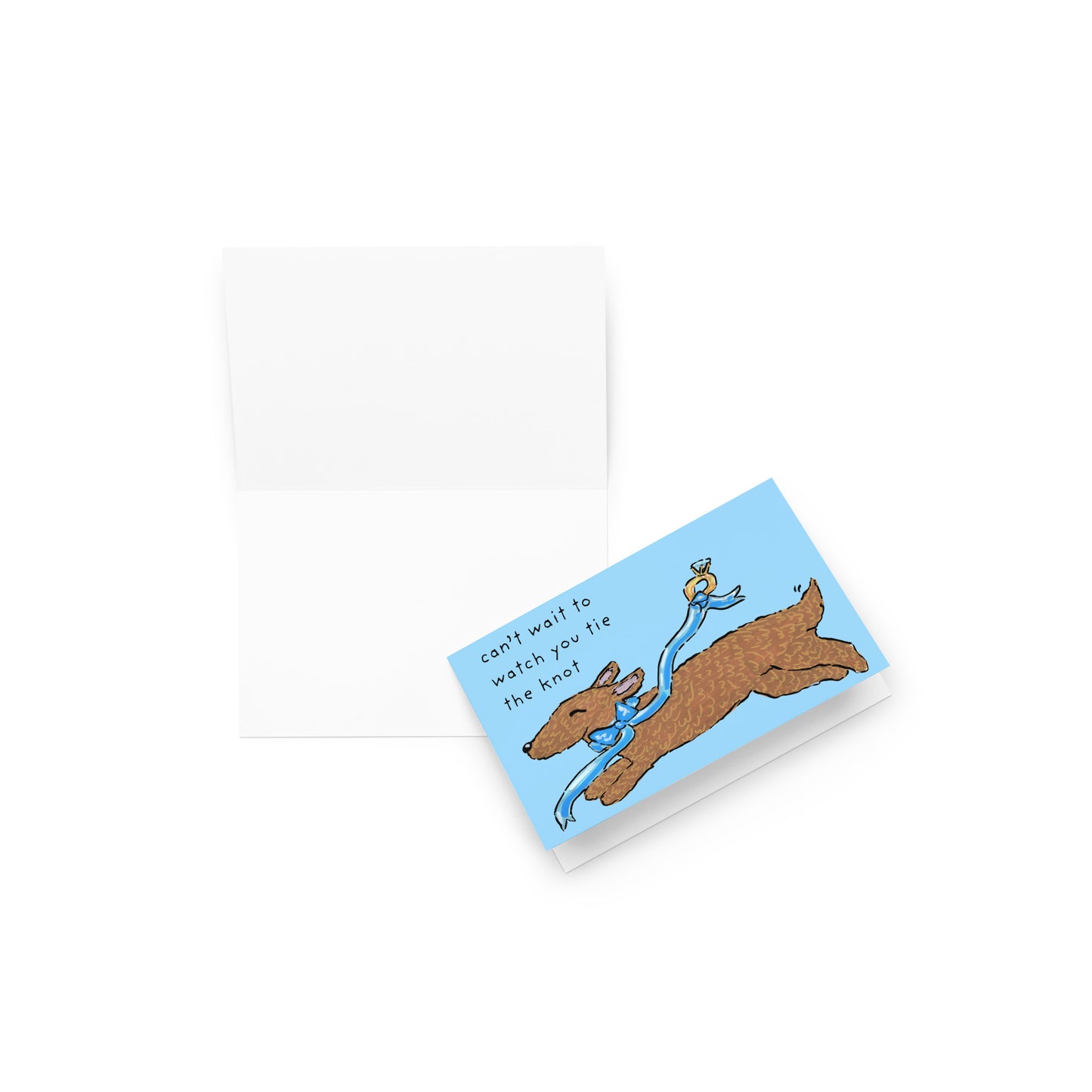 Tie the Knot Wedding Dachshund Card