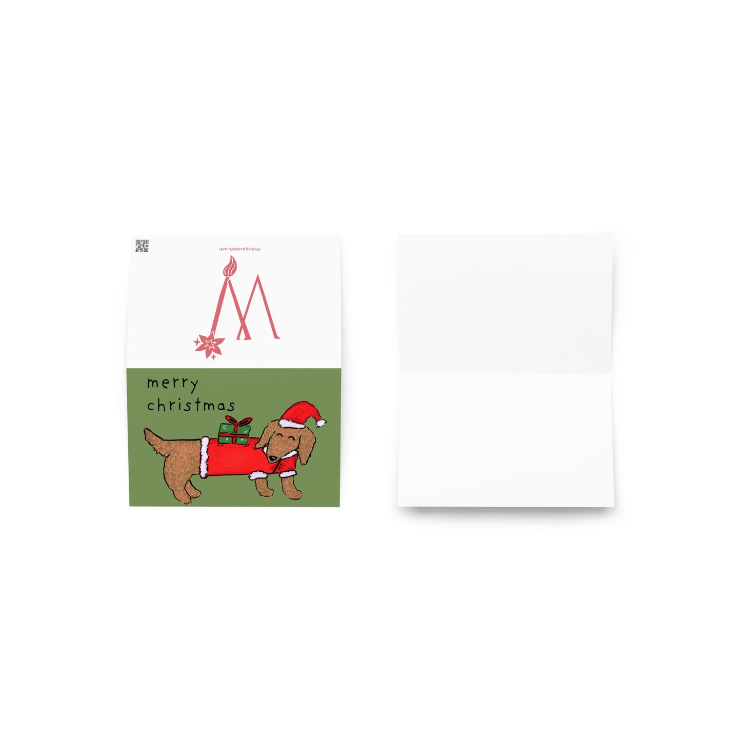Merry Christmas Dachshund Card