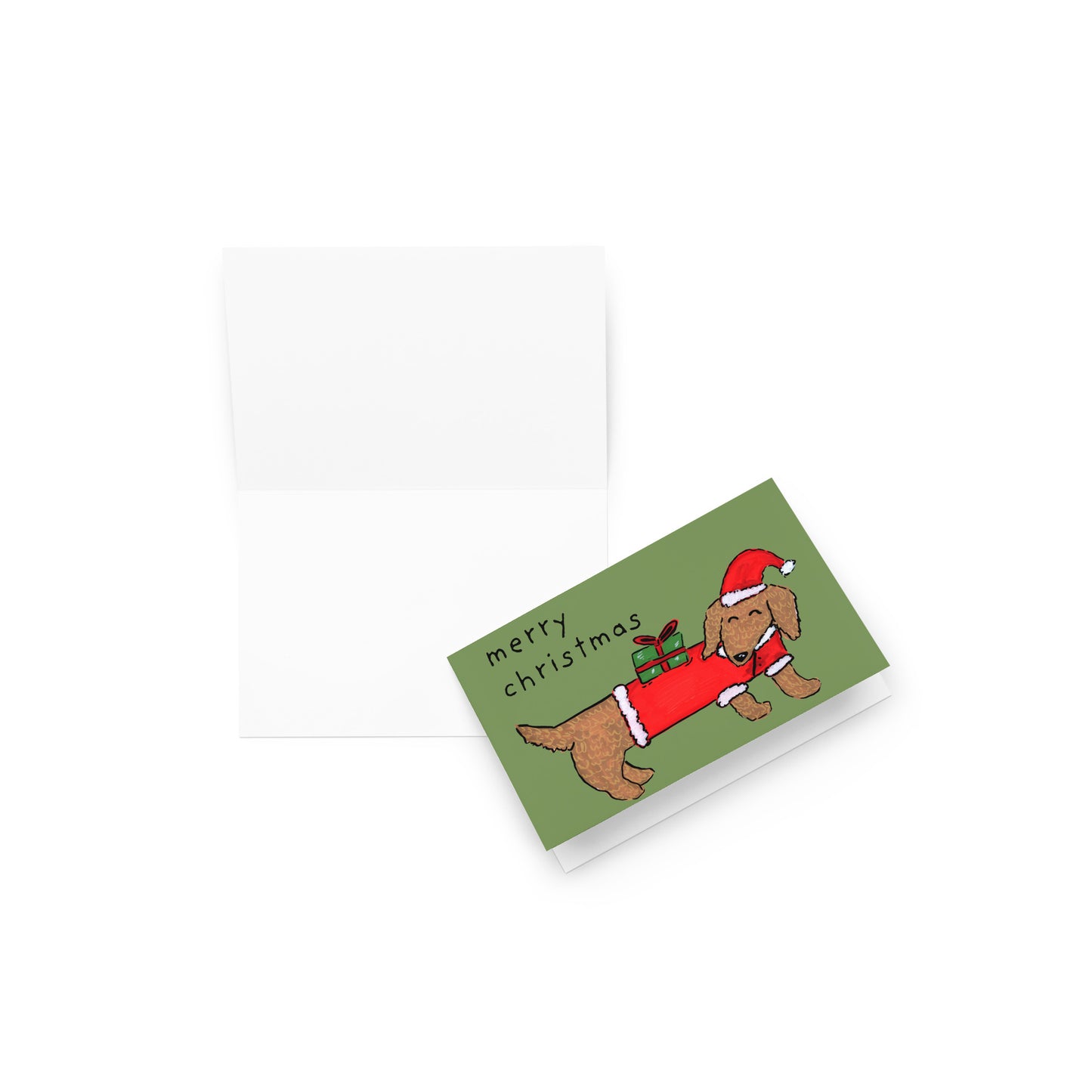 Merry Christmas Dachshund Card