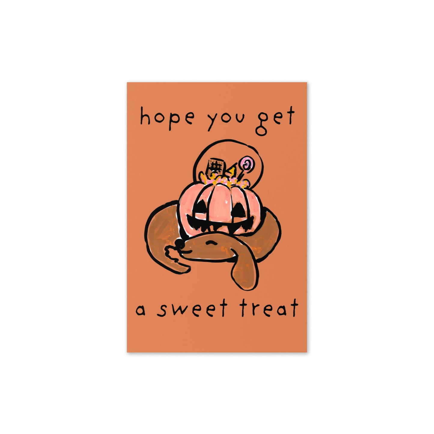 Sweet Treat Dachshund Halloween Card