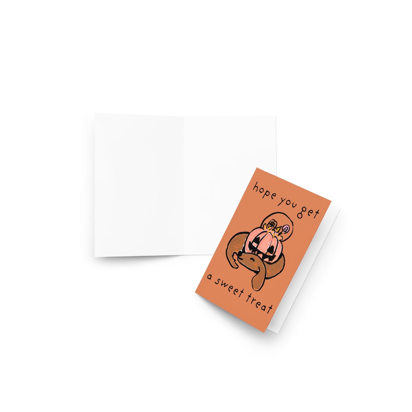 Sweet Treat Dachshund Halloween Card