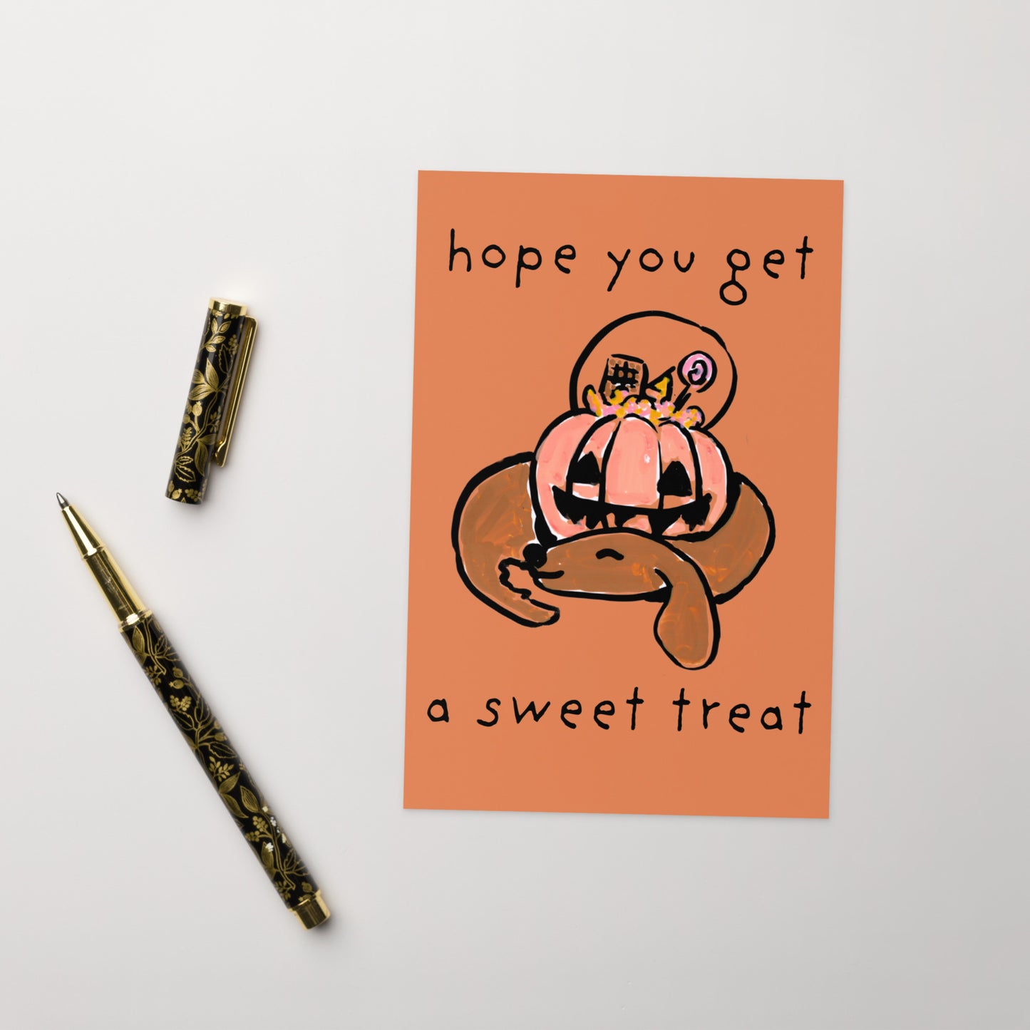 Sweet Treat Dachshund Halloween Card