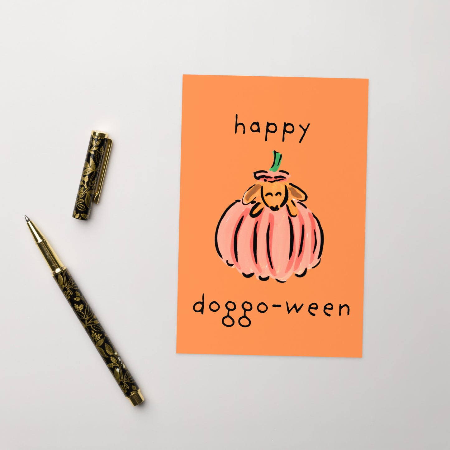 Happy Doggo-ween Halloween Card