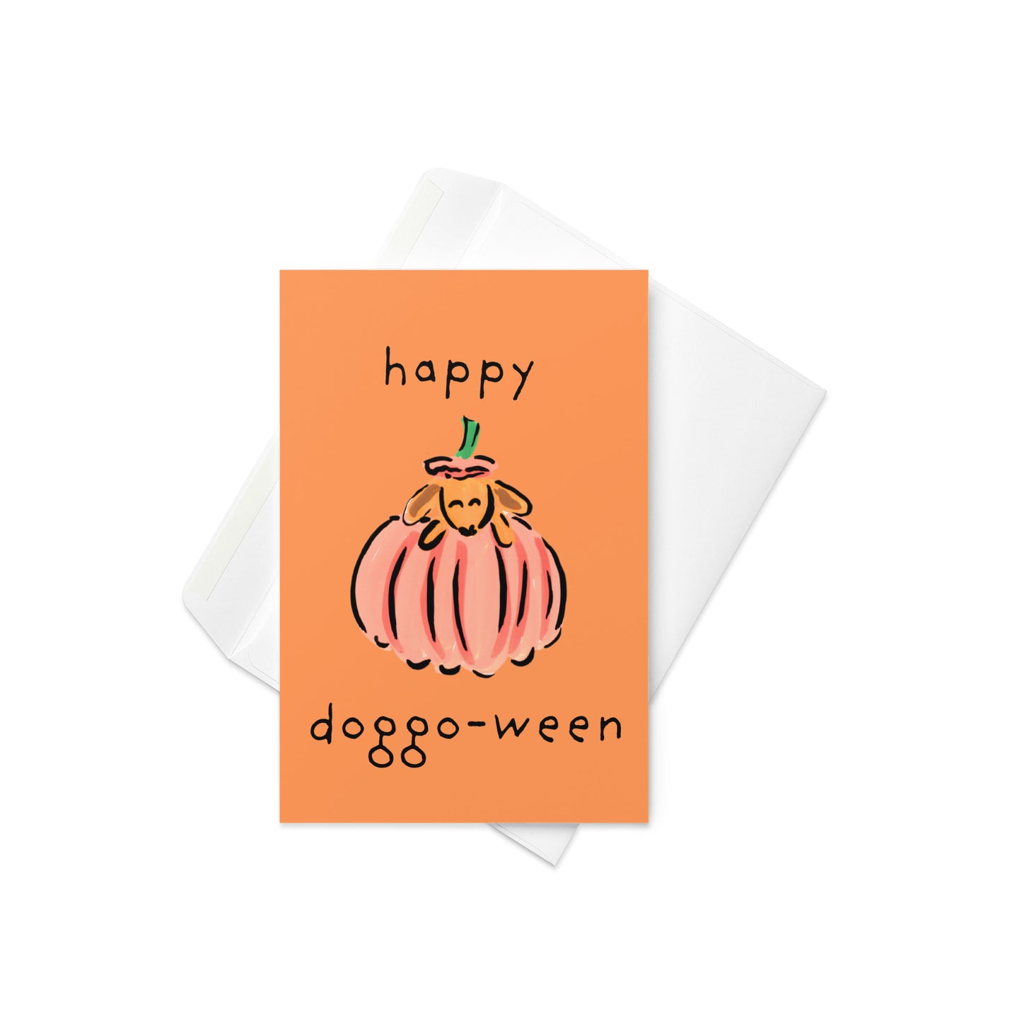 Happy Doggo-ween Halloween Card