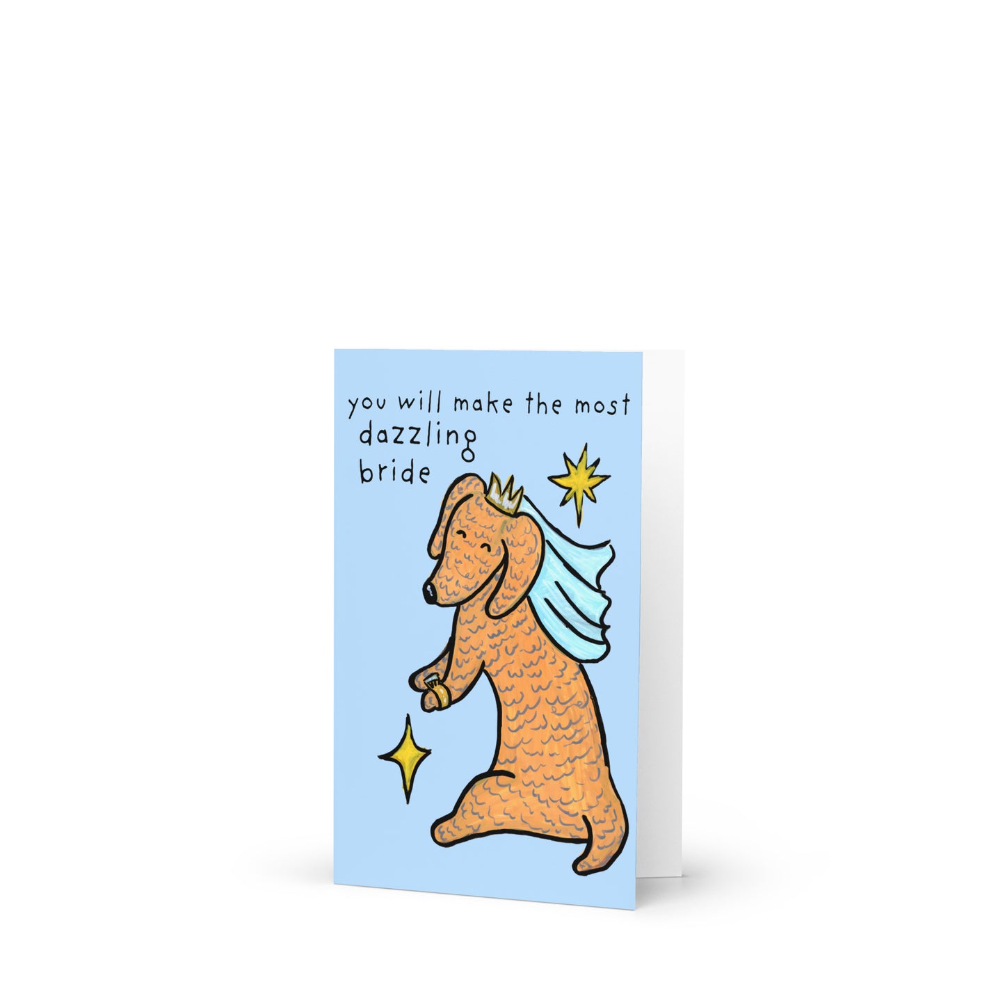 Dazzling Bride Dachshunds Card