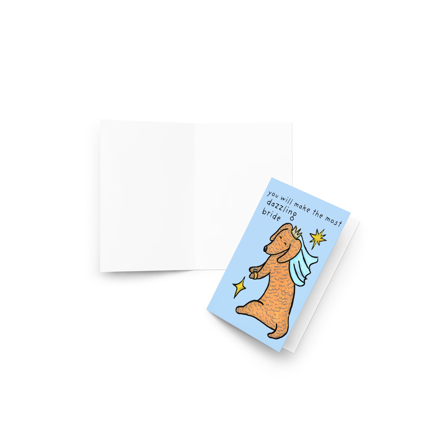 Dazzling Bride Dachshunds Card