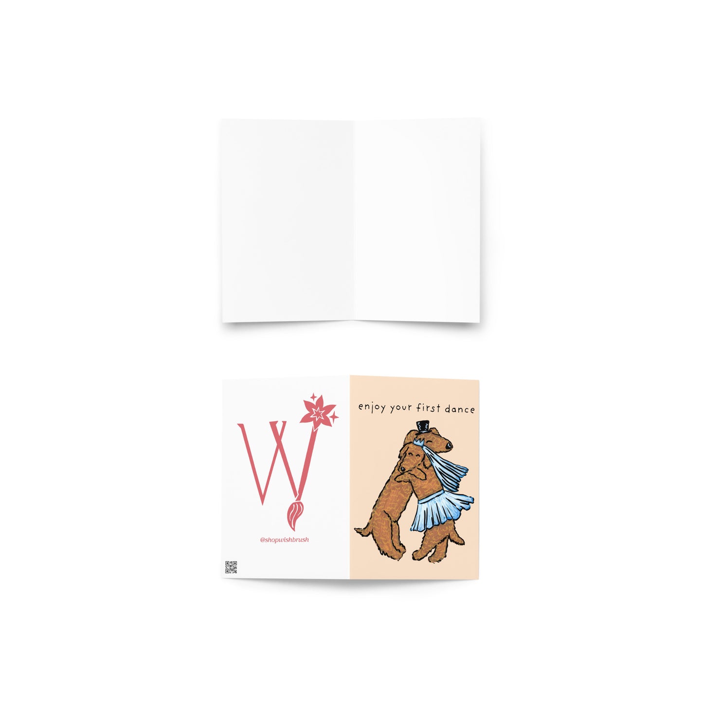 Dancing Bride & Groom Dachshunds Card