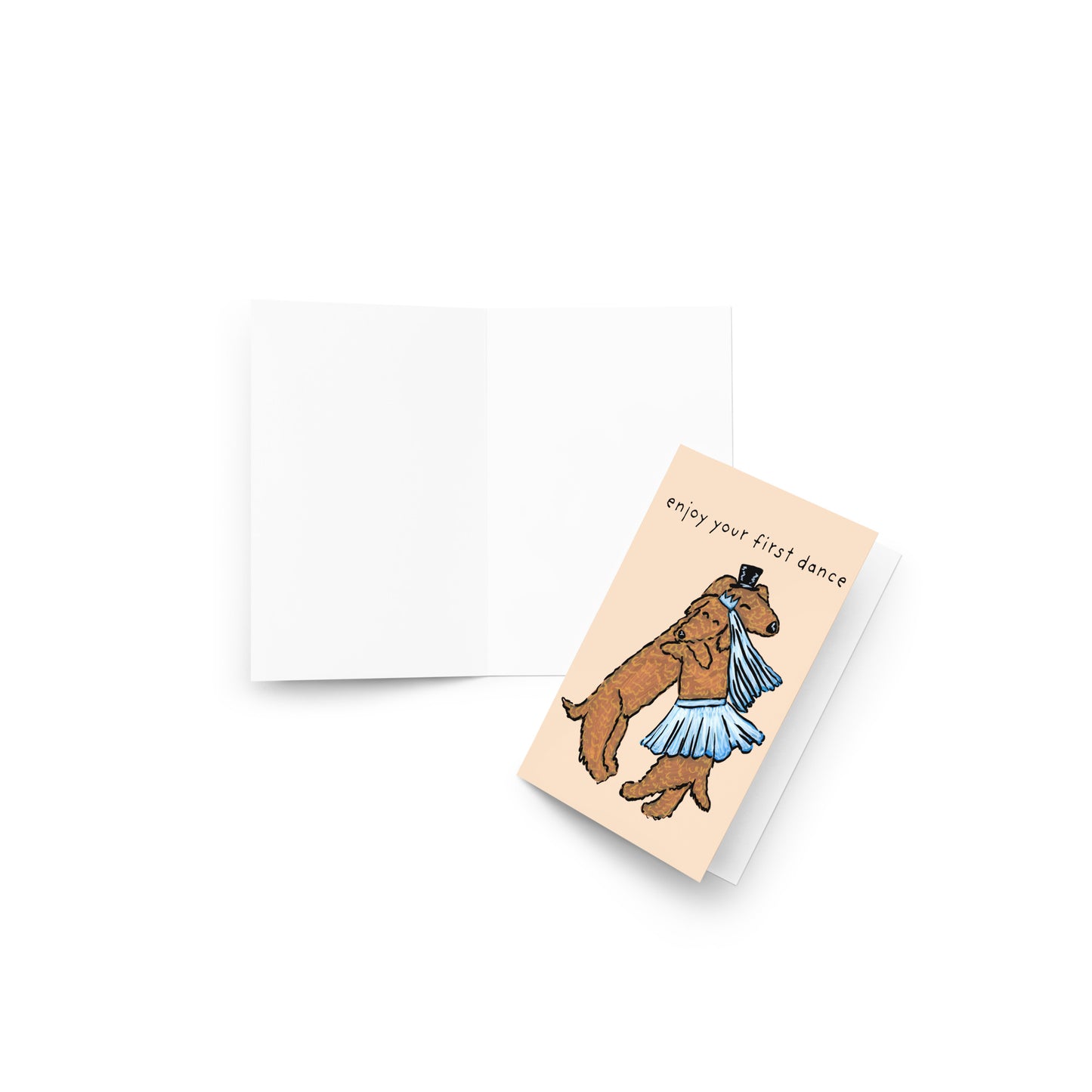 Dancing Bride & Groom Dachshunds Card