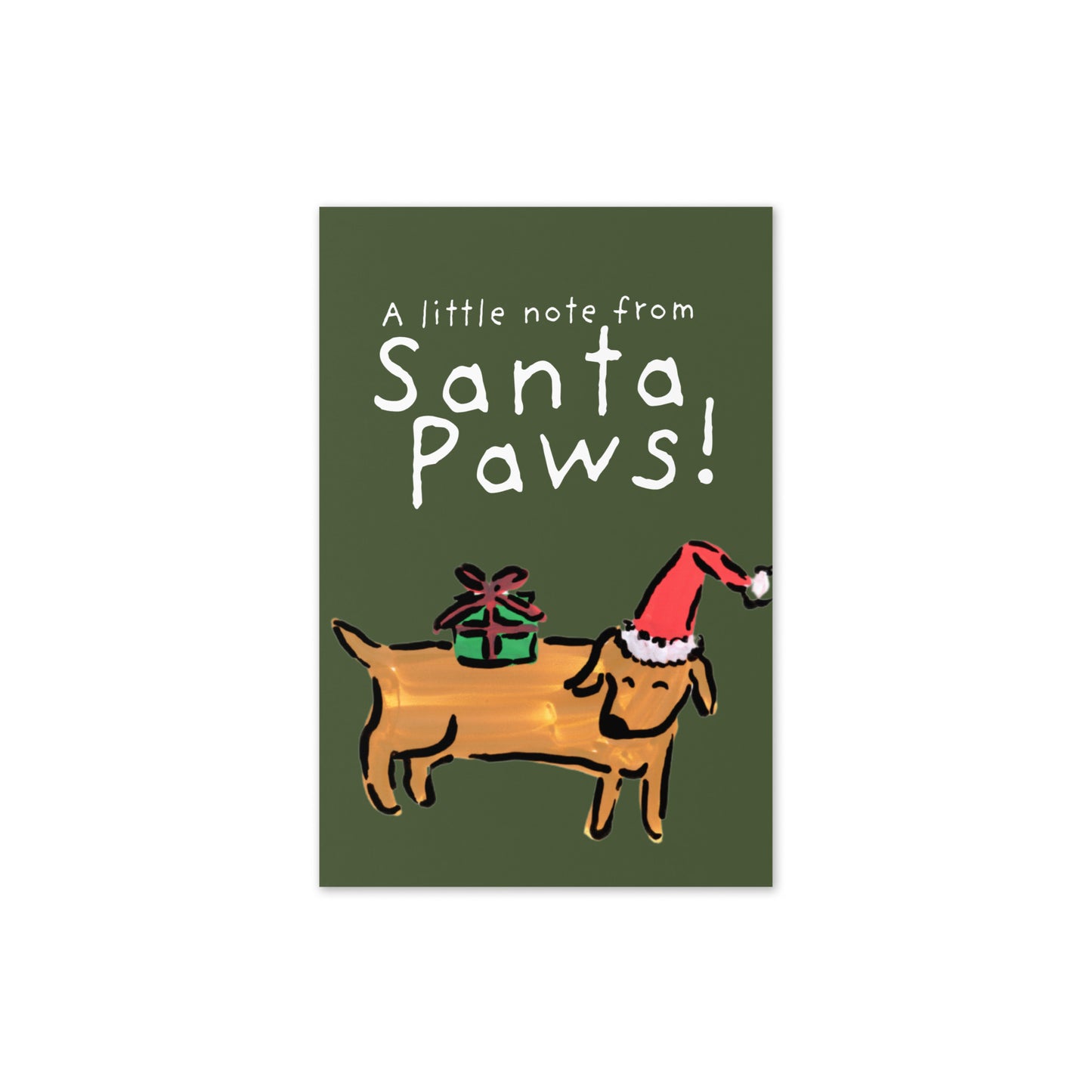 A Little Note From Santa Paws Card