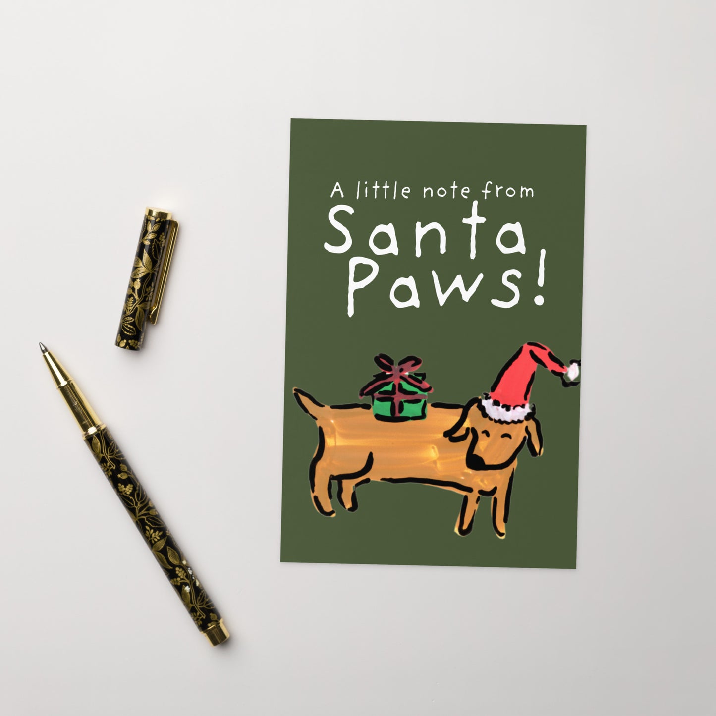 A Little Note From Santa Paws Card