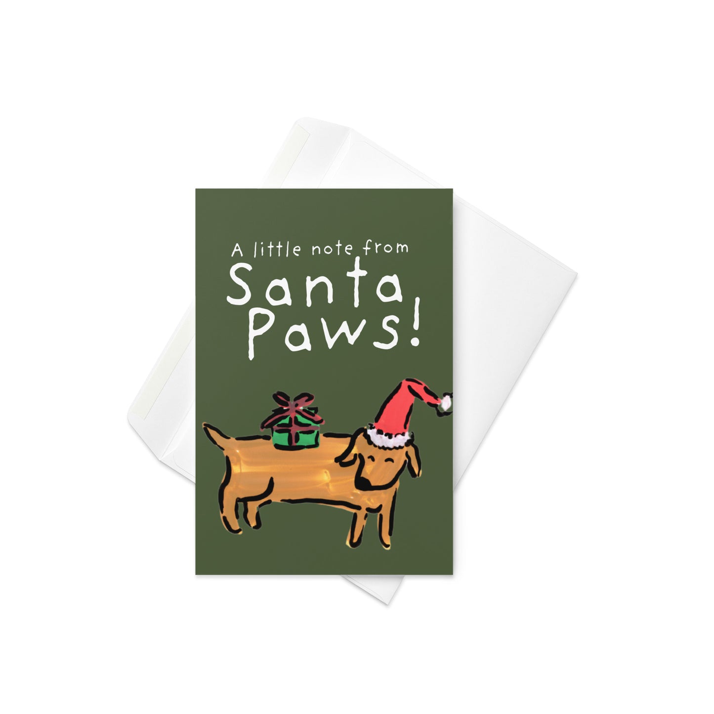 A Little Note From Santa Paws Card
