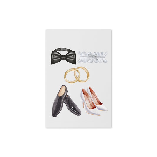 Greeting card with decorative design on a white background