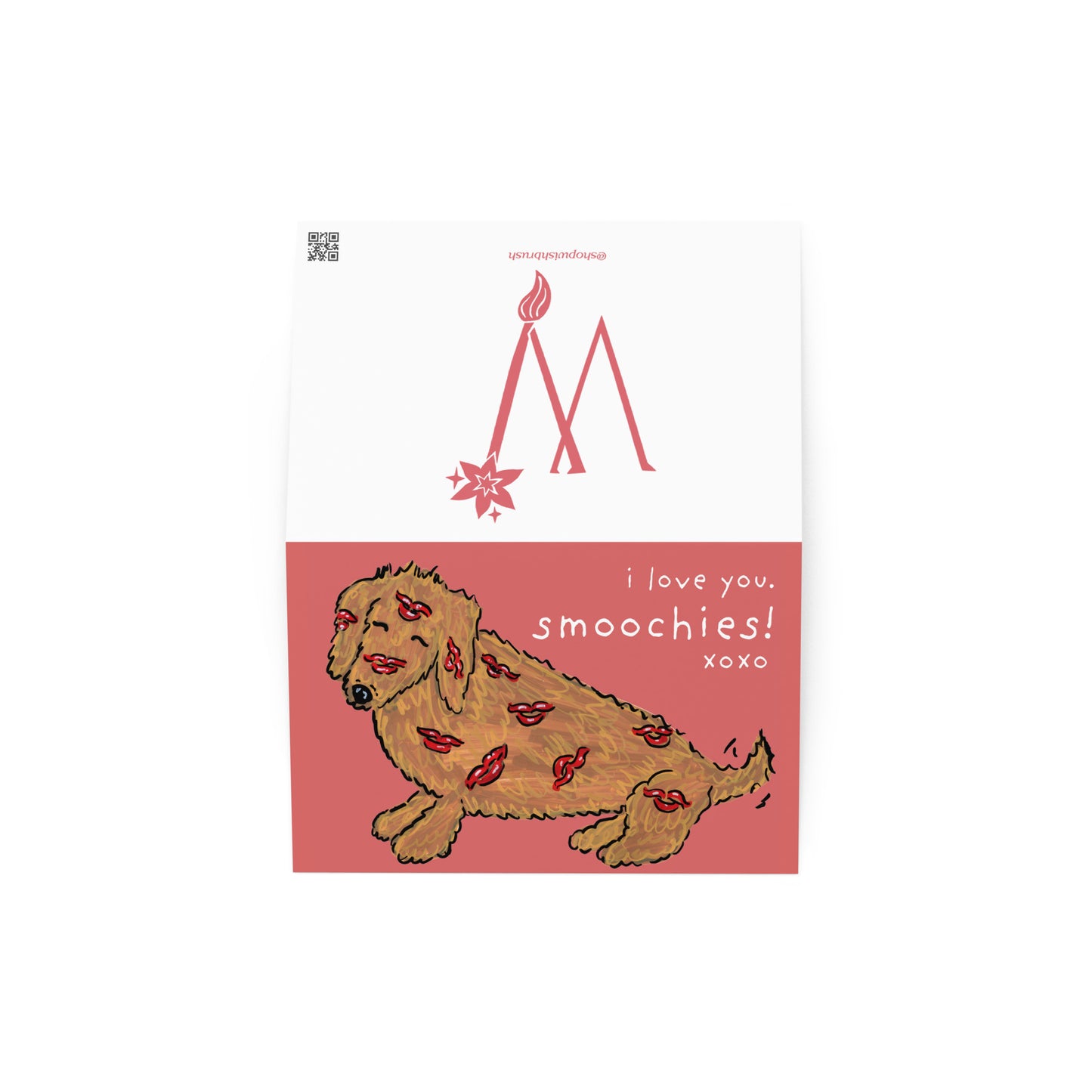 I Love You Smoochies Dachshund Card