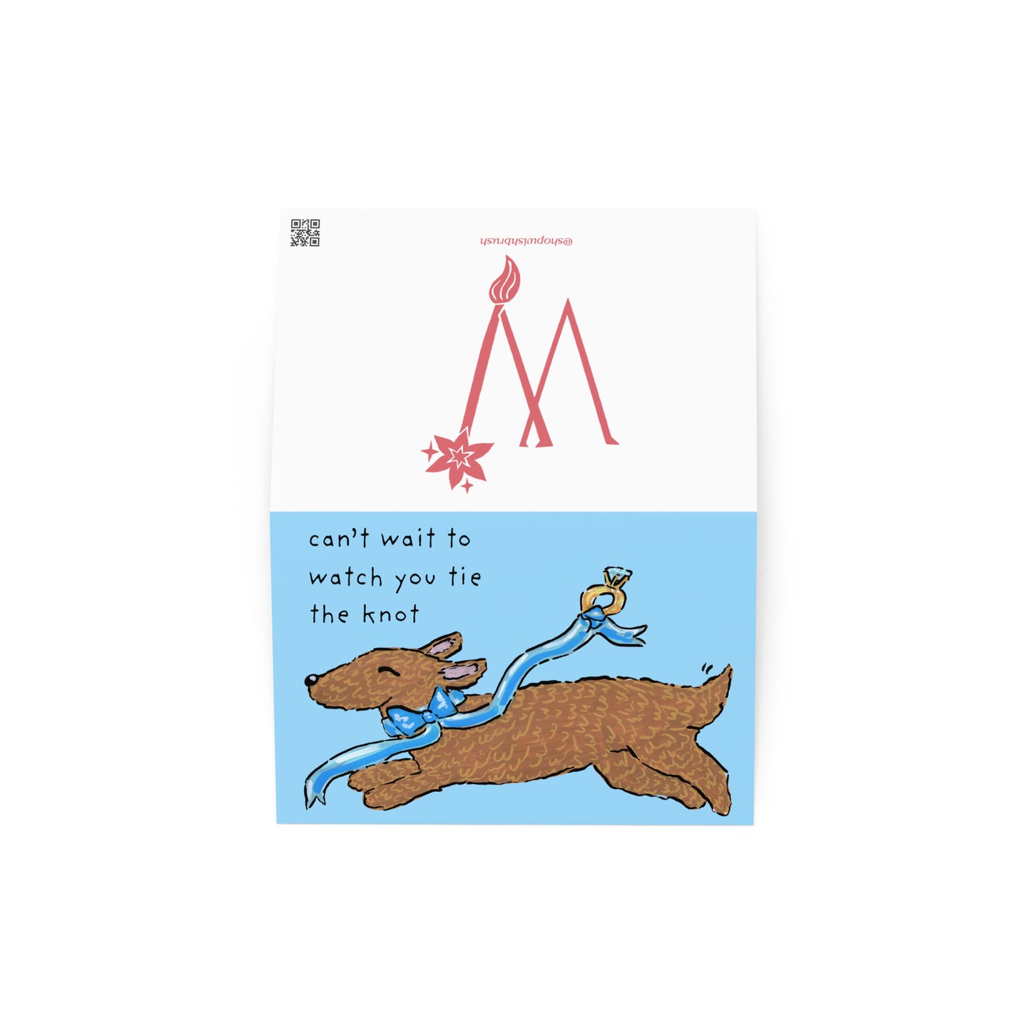 Tie the Knot Wedding Dachshund Card