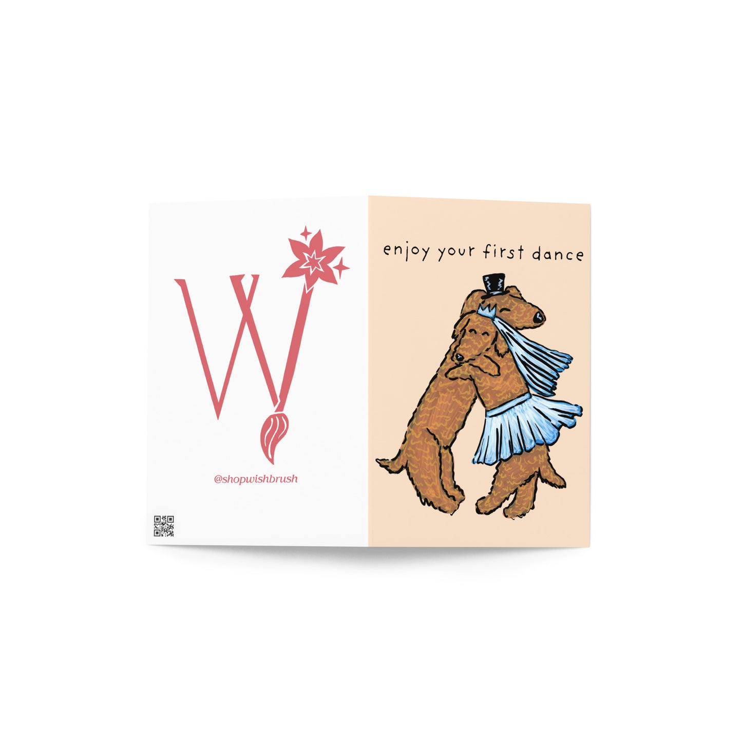 Dancing Bride & Groom Dachshunds Card