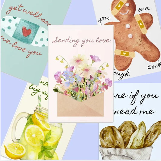 Get Well Greeting Cards Bundle 6 Pack