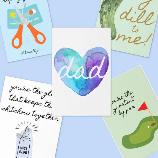 Dad Appreciation Greeting Cards Bundle 6 Pack