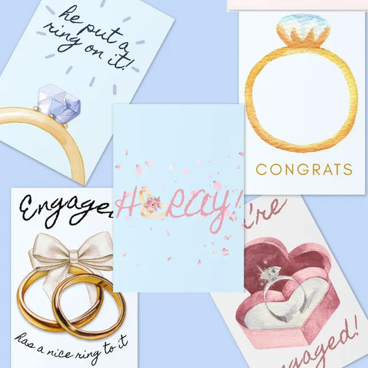 Engagement Greeting Cards Bundle 6 Pack