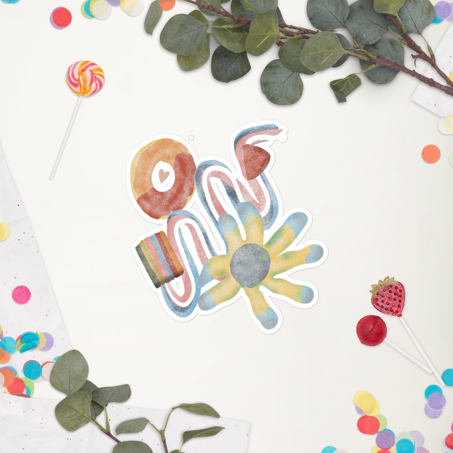 Large Candy Pile Bubble-Free Sticker