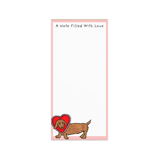 Puppy Love Dachshund Magnetic Notepad