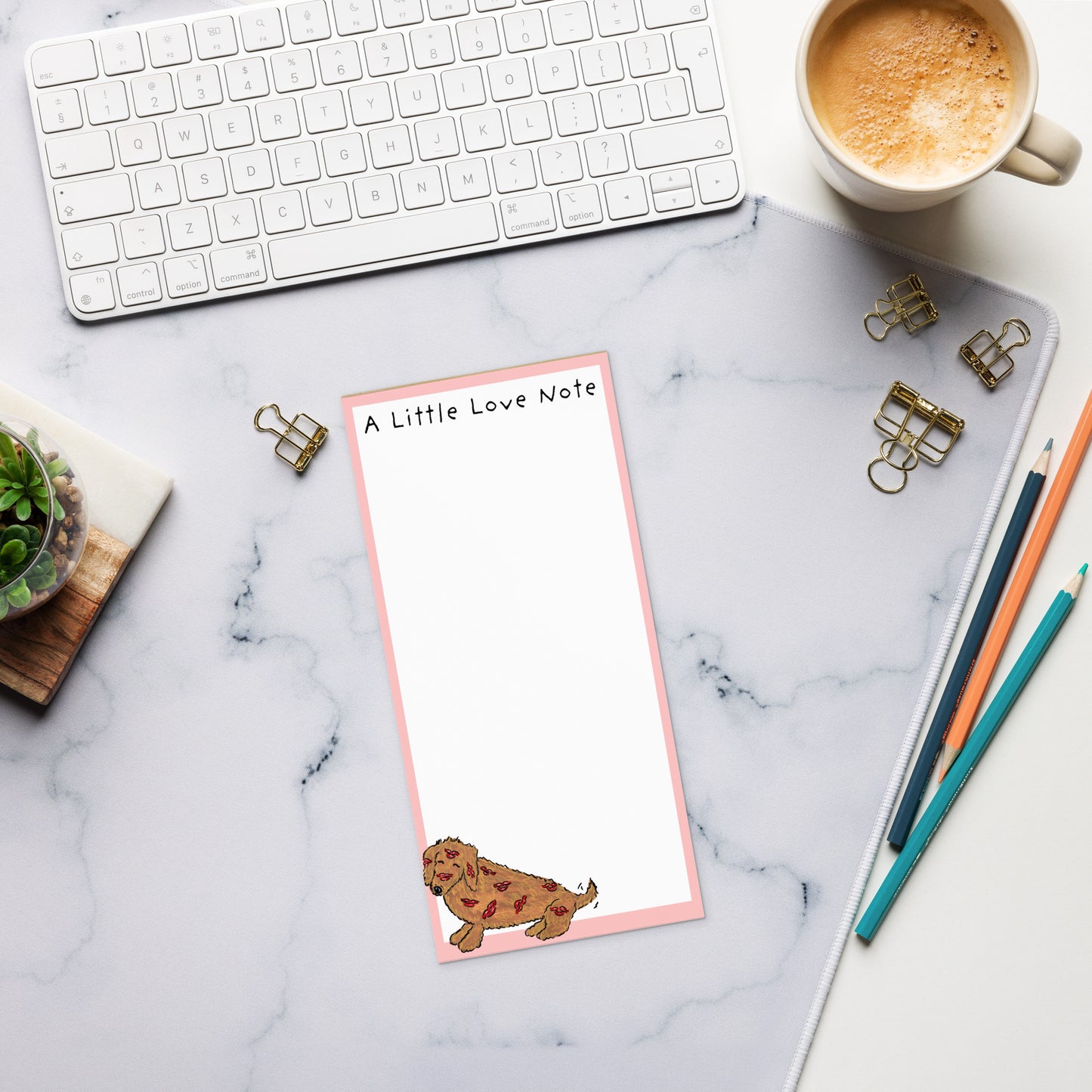 Little Love Note Dachshund Magnetic Notepad
