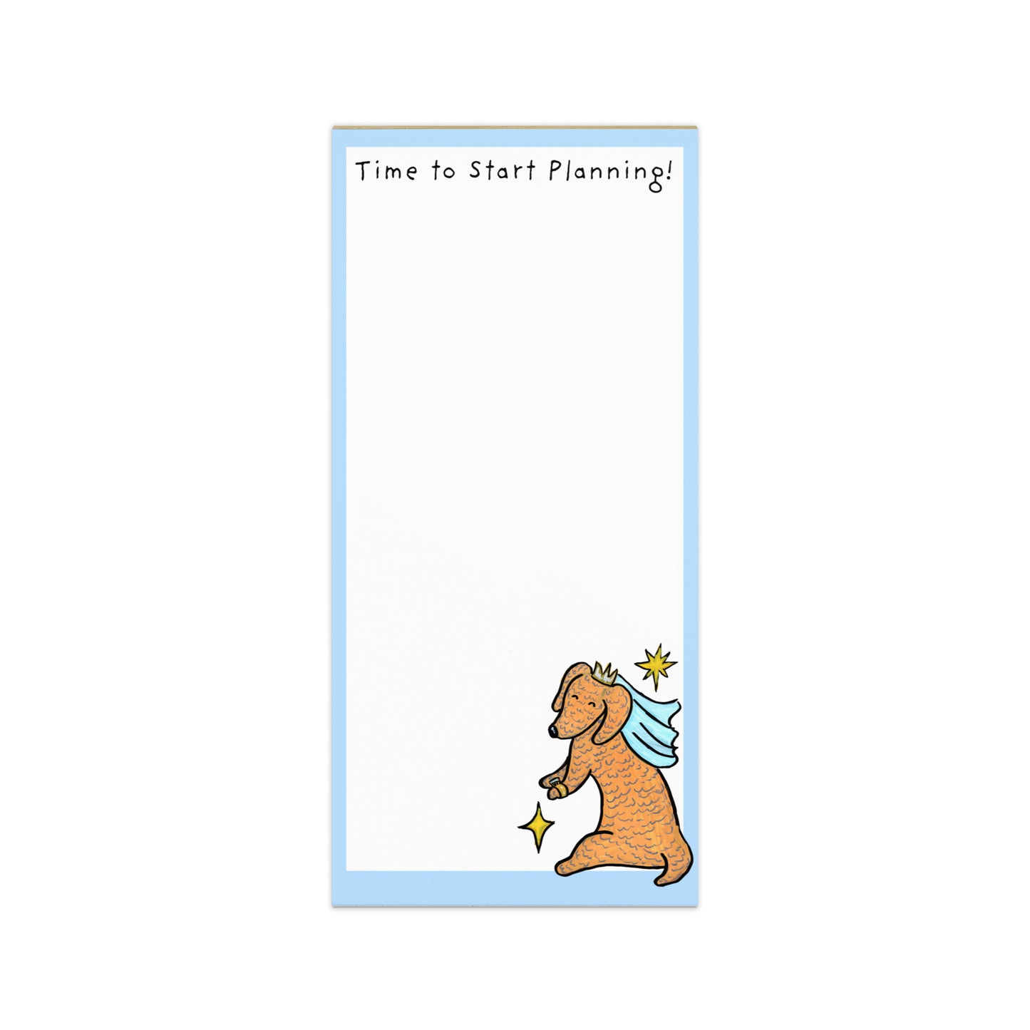 Dazzling Bride Dachshund Magnetic Notepad