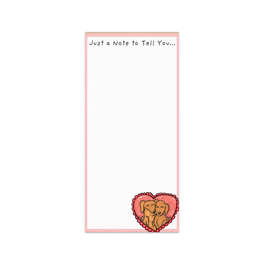Love Note Dachshund Magnetic Notepad