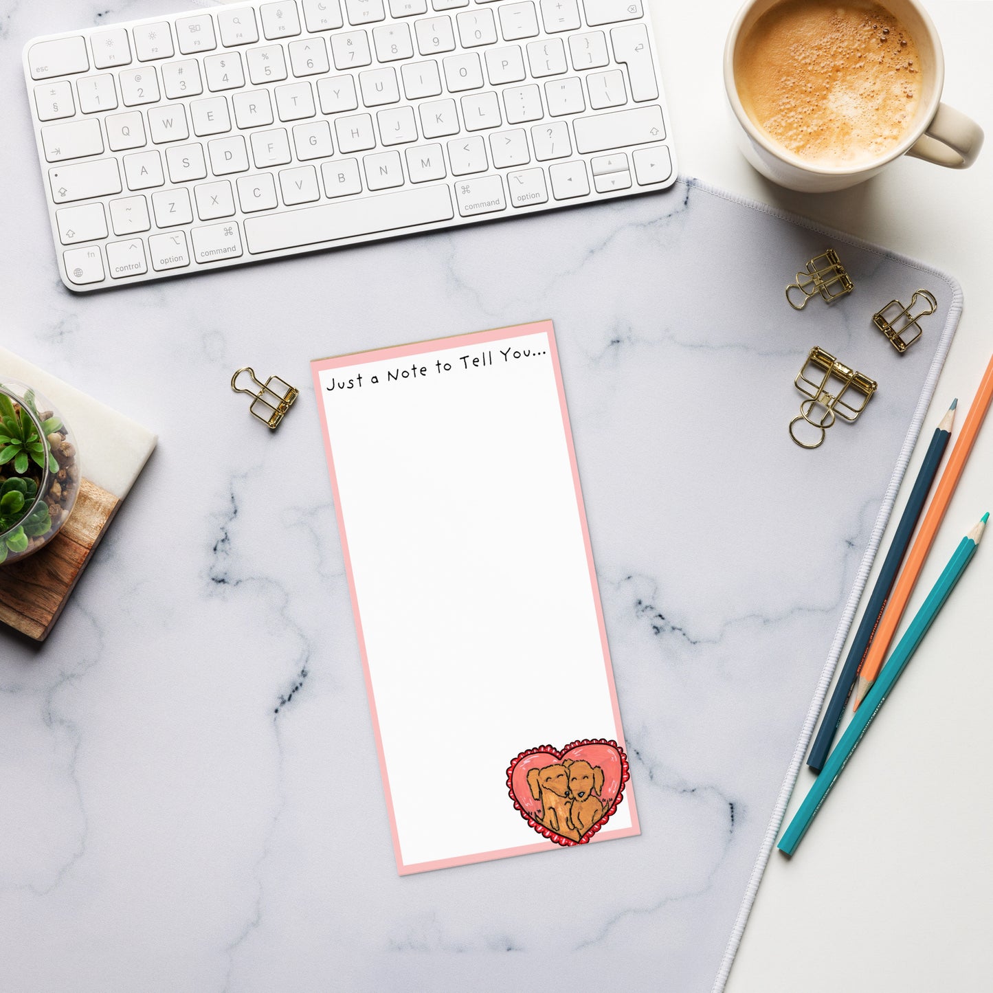 Love Note Dachshund Magnetic Notepad