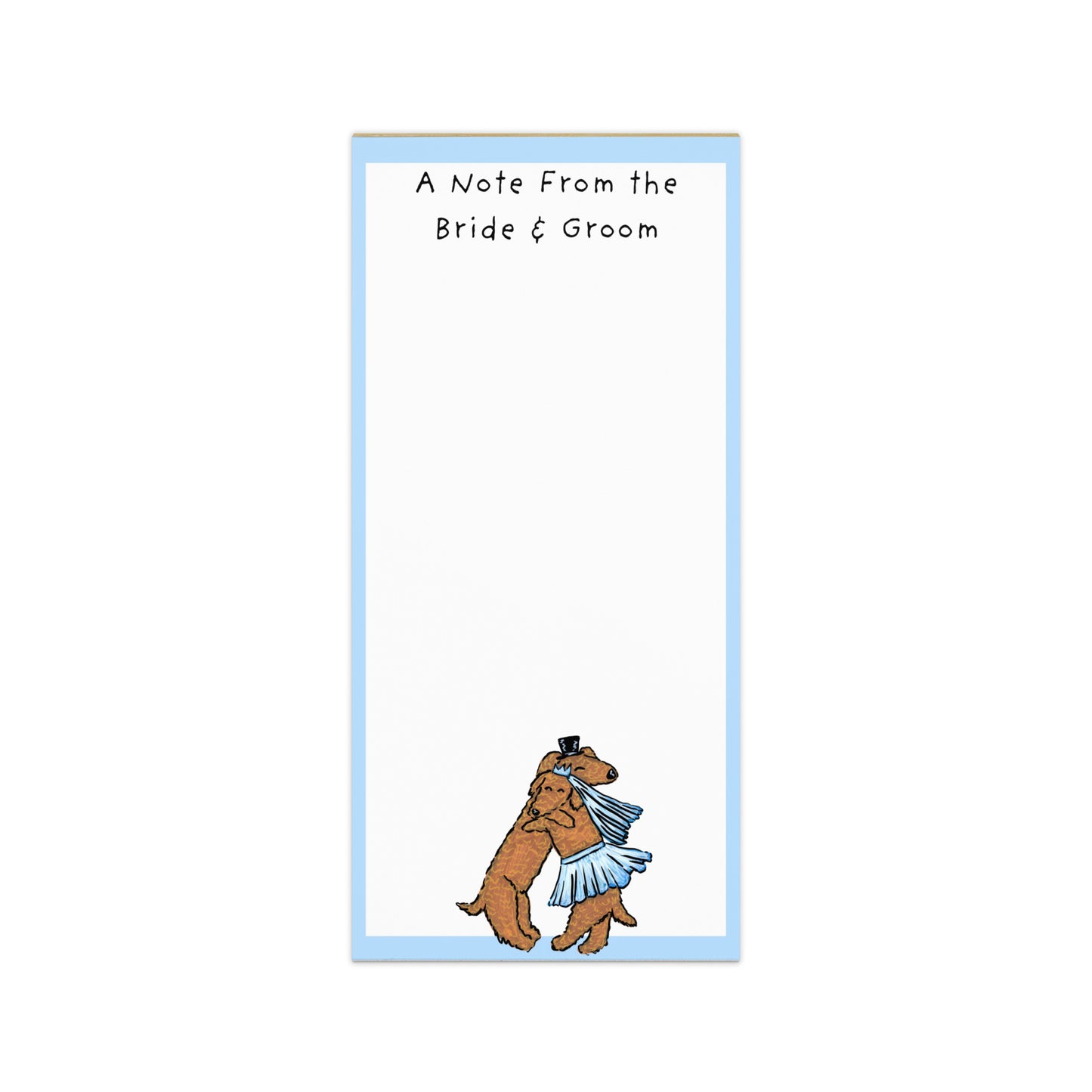 Bride and Groom Dachshund Magnetic Notepad
