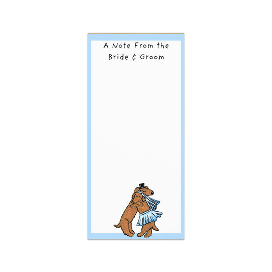 Bride and Groom Dachshund Magnetic Notepad
