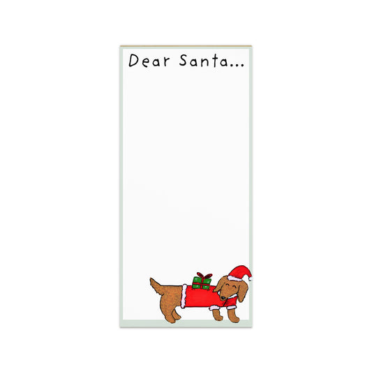 Dear Santa Dachshund Magnetic Notepad