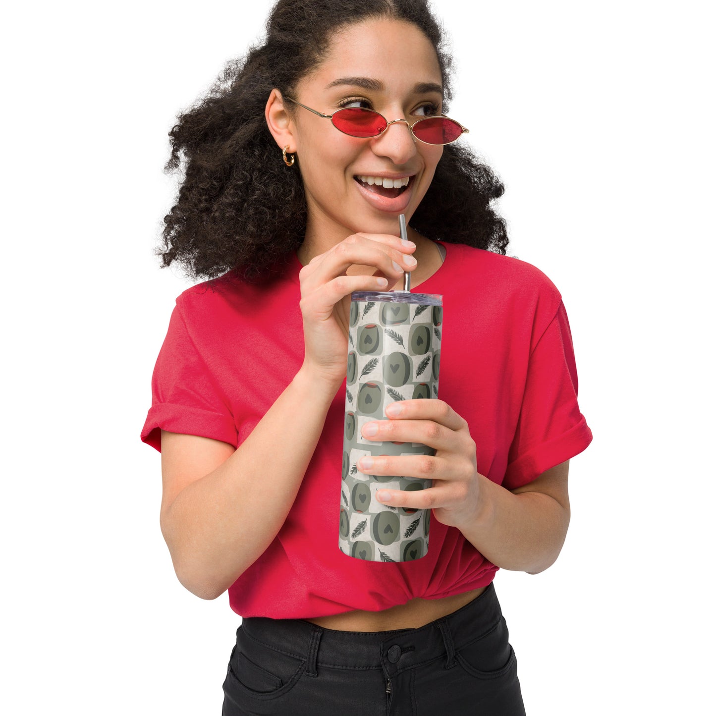 Olives & Cheese Stainless Steel Tumbler