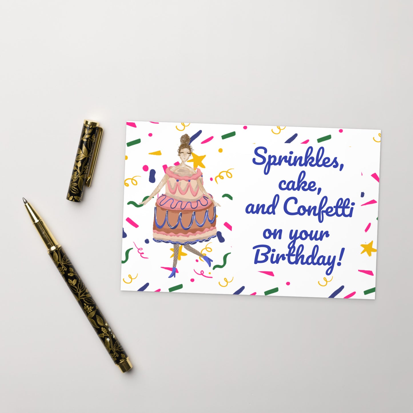 Sprinkles Cake Lady Postcard