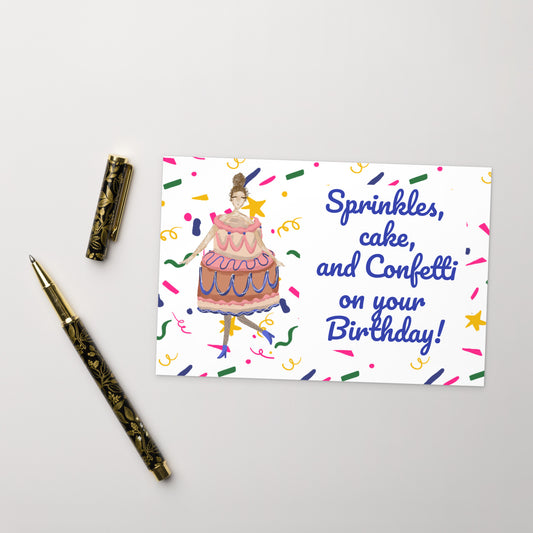 Sprinkles Cake Lady Postcard