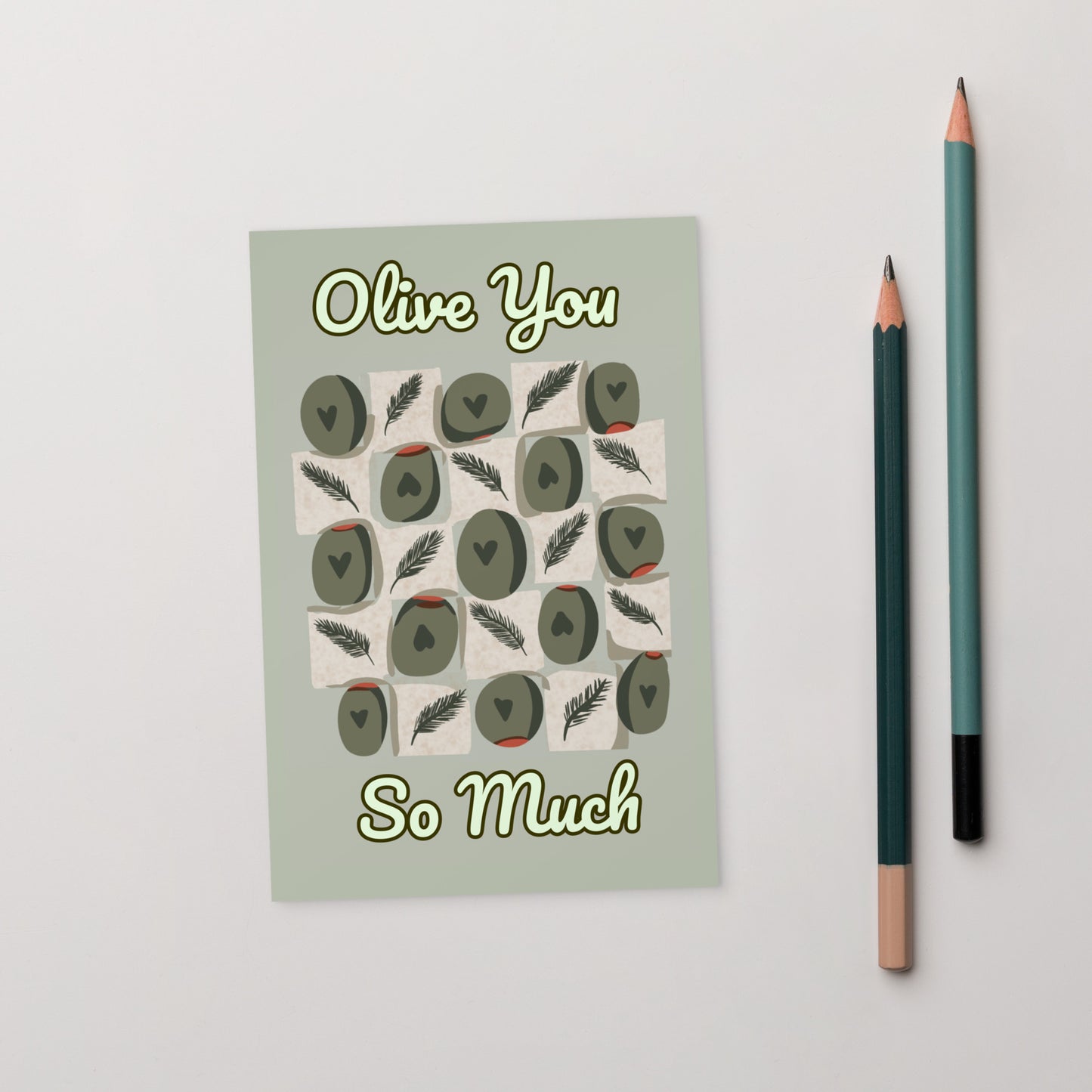 Olive You So Much Postcard